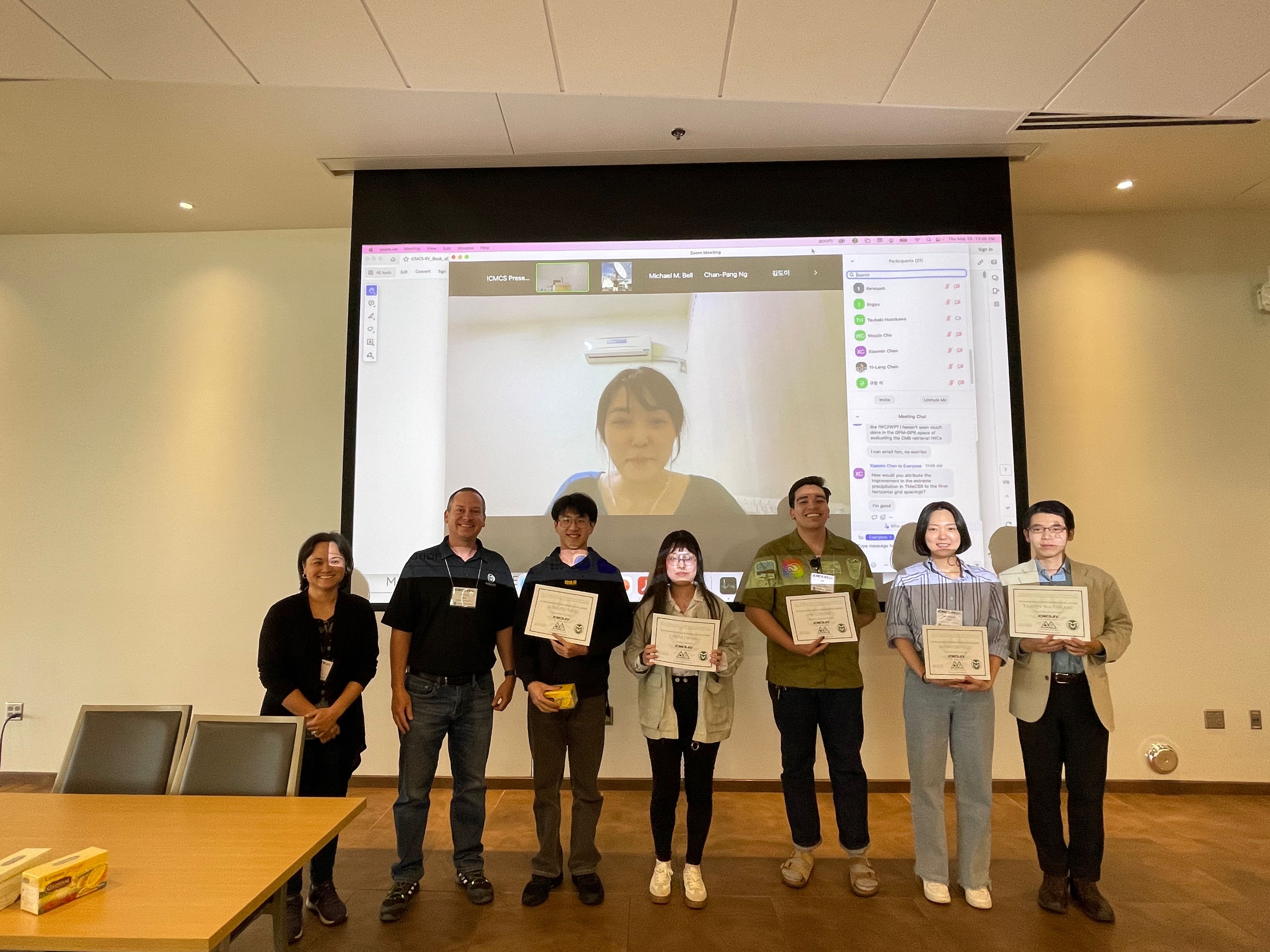 ICMCS-XV student award winners group photo